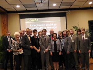 The SC Appleseed Legal Justice Center Board poses with Inez Moore Tenenbaum (center front), recipient of the organization's Advocate of the Year award on Oct. 23. At left rear is John Kassel of Kassel McVey and an Appleseed Board member.